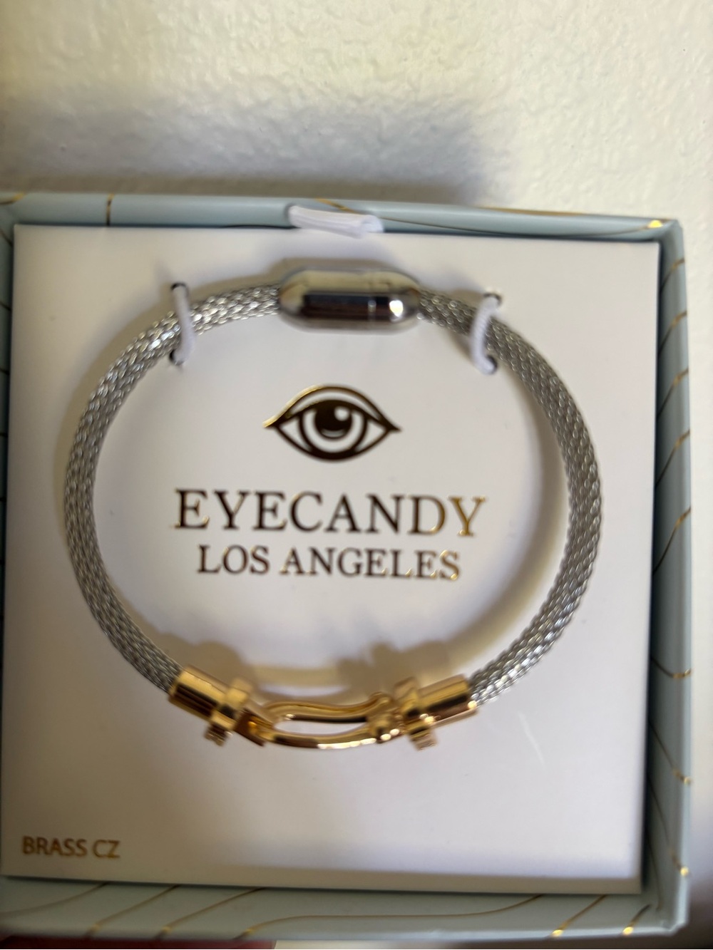 eye candy Two-Tone Mesh Bracelet in Silver and Gold